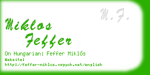 miklos feffer business card